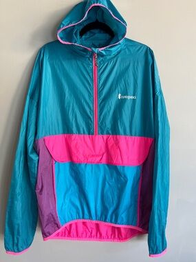 Cotopaxi XL half zip Teca Outdoor Lightweight color block hoodie windbreaker